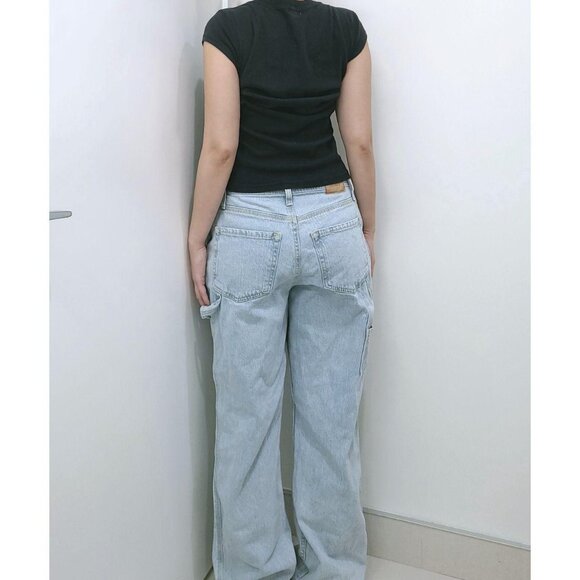 Hollister Cargo Baby Blue Wide-leg Jeans - Picture 2 of 5